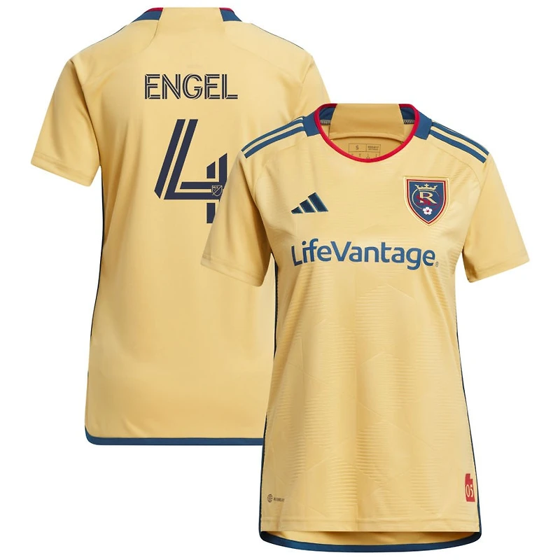 Lukas Engel Women's adidas Gold Real Salt Lake 2023 The Beehive State Kit Replica Custom Jersey
