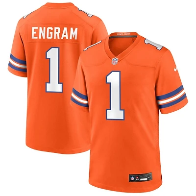 Evan Engram Men's Nike Orange Denver Broncos Mile High Collection 1977 Throwback Custom Game Jersey