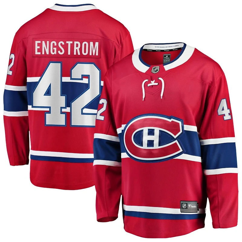 Adam Engstrom Men's Fanatics Red Montreal Canadiens Home Breakaway Custom Jersey