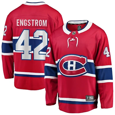 Adam Engstrom Men's Fanatics Red Montreal Canadiens Home Breakaway Custom Jersey
