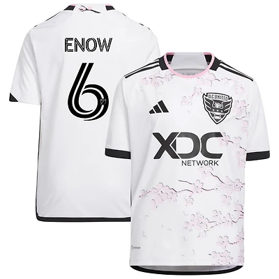 Boris Enow Youth adidas White D.C. United 2023 The Cherry Blossom Kit Replica Custom Jersey