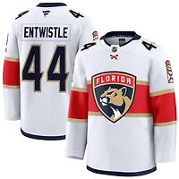 MacKenzie Entwistle Men's Fanatics White Florida Panthers Away Premium Custom Jersey