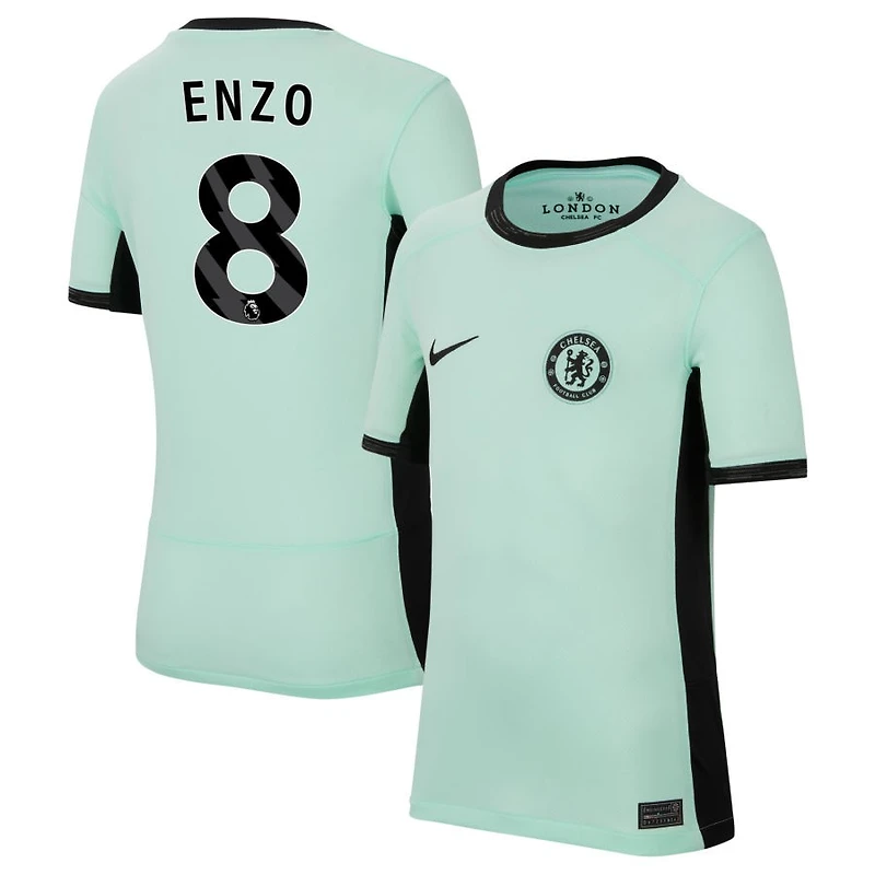 Enzo Fernandez Enzo Youth Nike Mint Chelsea 2023/24 Third Stadium Replica Custom Jersey
