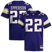 Jonathan Epperson Men's adidas  Purple Washington Huskies NIL Pick-A-Player Home Premier Football Jersey