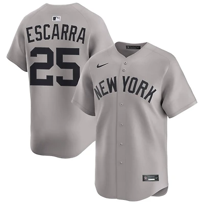 J.C. Escarra Men's Nike Gray New York Yankees Away Limited Custom Jersey