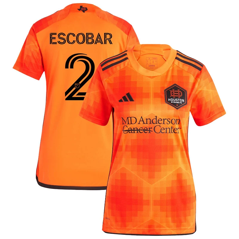Franco Escobar Women's adidas Orange Houston Dynamo FC 2023 El Sol Replica Custom Jersey