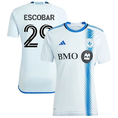 Olger Escobar Men's adidas  Light Blue CF Montreal 2024 La Main Replica Custom Jersey