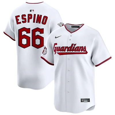 Daniel Espino Men's Nike White Cleveland Guardians Home Limited Custom Jersey