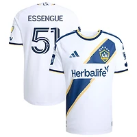 Ascel Essengue Men's adidas White LA Galaxy 2026 The VeloCITY Kit On-Field Authentic Patch Custom Jersey