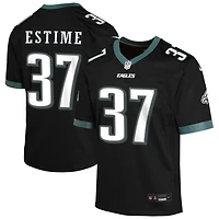 Audric Estime Youth Nike Black Philadelphia Eagles Alternate Custom Game Jersey