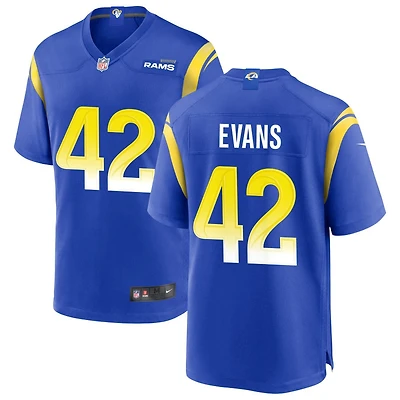 Ethan Evans Men's Nike Royal Los Angeles Rams Custom Game Jersey