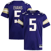 Omari Evans Men's adidas  Purple Washington Huskies NIL Pick-A-Player Home Premier Football Jersey