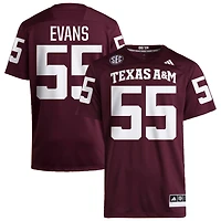 Dealyn Evans Men's adidas  Maroon Texas A&M Aggies NIL Pick-A-Player Home Premier Football Jersey
