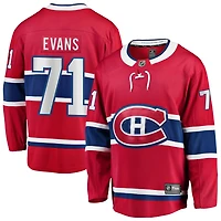 Jake Evans Men's Fanatics Red Montreal Canadiens Home Breakaway Custom Jersey
