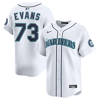 Logan Evans Men's Nike White Seattle Mariners Home Limited Custom Jersey