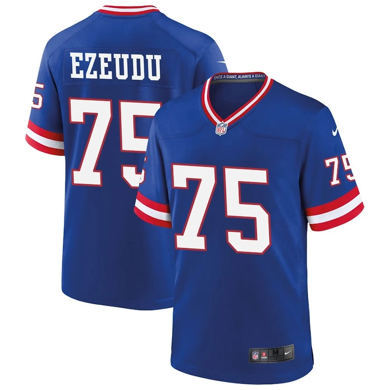 Joshua Ezeudu Men's Nike Royal New York Giants Classic Custom Game Jersey