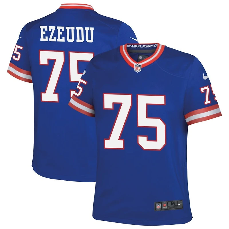 Joshua Ezeudu Youth Nike Royal New York Giants Classic Custom Game Jersey