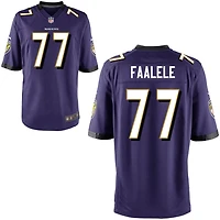 Daniel Faalele Youth Nike Purple Baltimore Ravens Custom Game Jersey