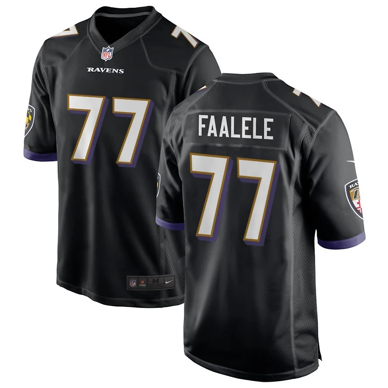 Daniel Faalele Men's Nike Black Baltimore Ravens Alternate Custom Game Jersey