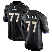 Daniel Faalele Men's Nike Black Baltimore Ravens Alternate Custom Game Jersey