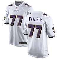 Daniel Faalele Men's Nike White Baltimore Ravens Custom Game Jersey