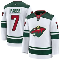 Brock Faber Men's Fanatics White Minnesota Wild Away Premium Custom Jersey