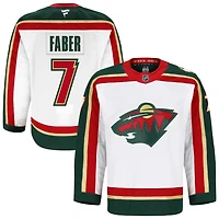 Brock Faber Men's Fanatics  White Minnesota Wild 25th Anniversary Authentic Pro Custom Jersey