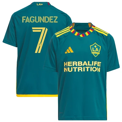 Diego Fagundez Youth adidas Green LA Galaxy 2023 LA Kit Replica Custom Jersey
