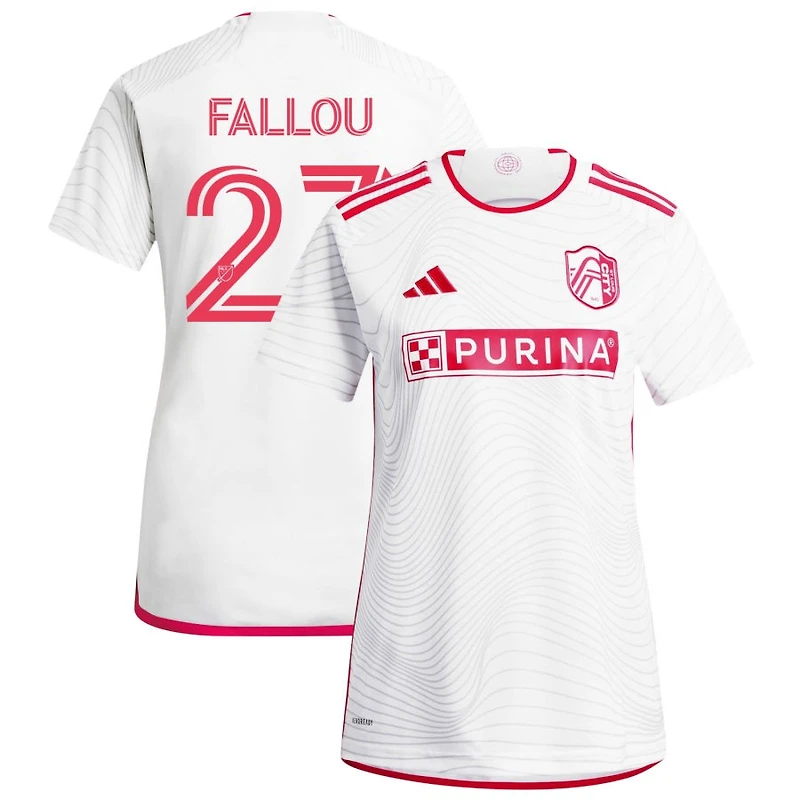 Fallou Fall Fallou Women's adidas White St. Louis City SC 2024 The Confluence Kit Replica Custom Jersey