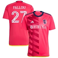 Fallou Fall Fallou Men's adidas Red St. Louis City SC 2023 CITY Kit Replica Custom Jersey