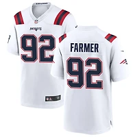 Joshua Farmer Men's Nike White New England Patriots Custom Game Jersey