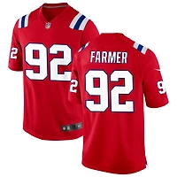 Joshua Farmer Men's Nike Red New England Patriots Alternate Custom Jersey