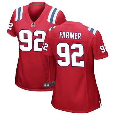 Joshua Farmer Women's Nike Red New England Patriots Alternate Custom Jersey