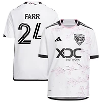 Jordan Farr Youth adidas White D.C. United 2023 The Cherry Blossom Kit Replica Custom Jersey