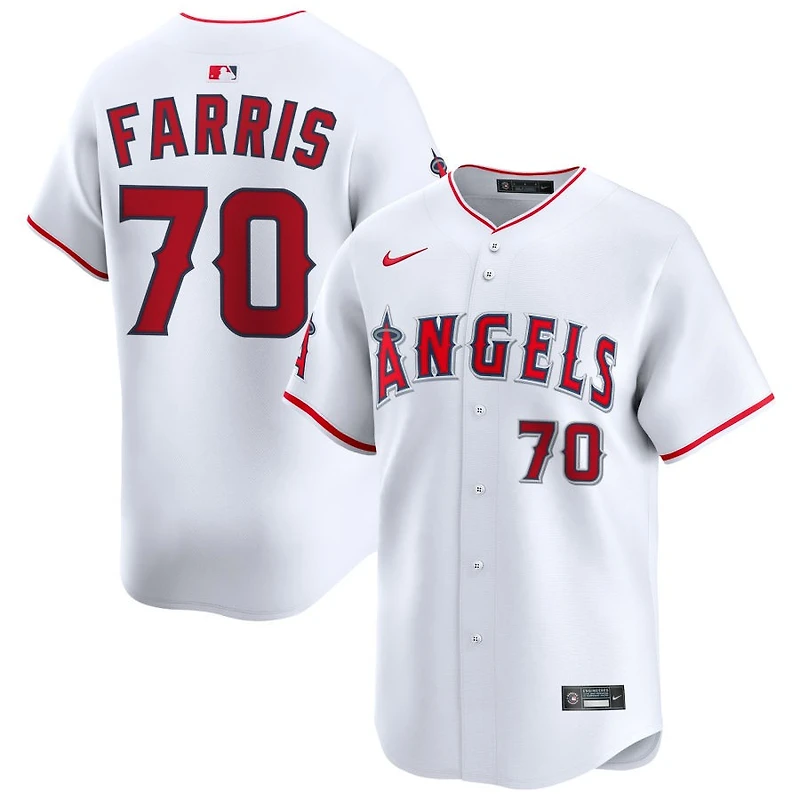 Mitch Farris Men's Nike White Los Angeles Angels Home Limited Custom Jersey