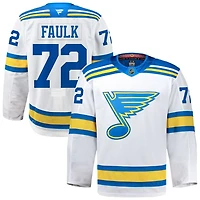 Justin Faulk Men's Fanatics White St. Louis Blues Away Authentic Pro Custom Jersey