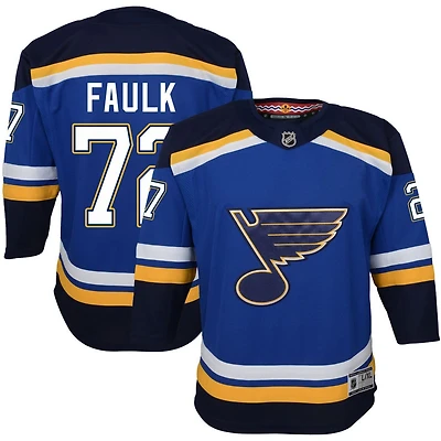 Justin Faulk Youth Blue St. Louis Blues Home Premier Custom Jersey