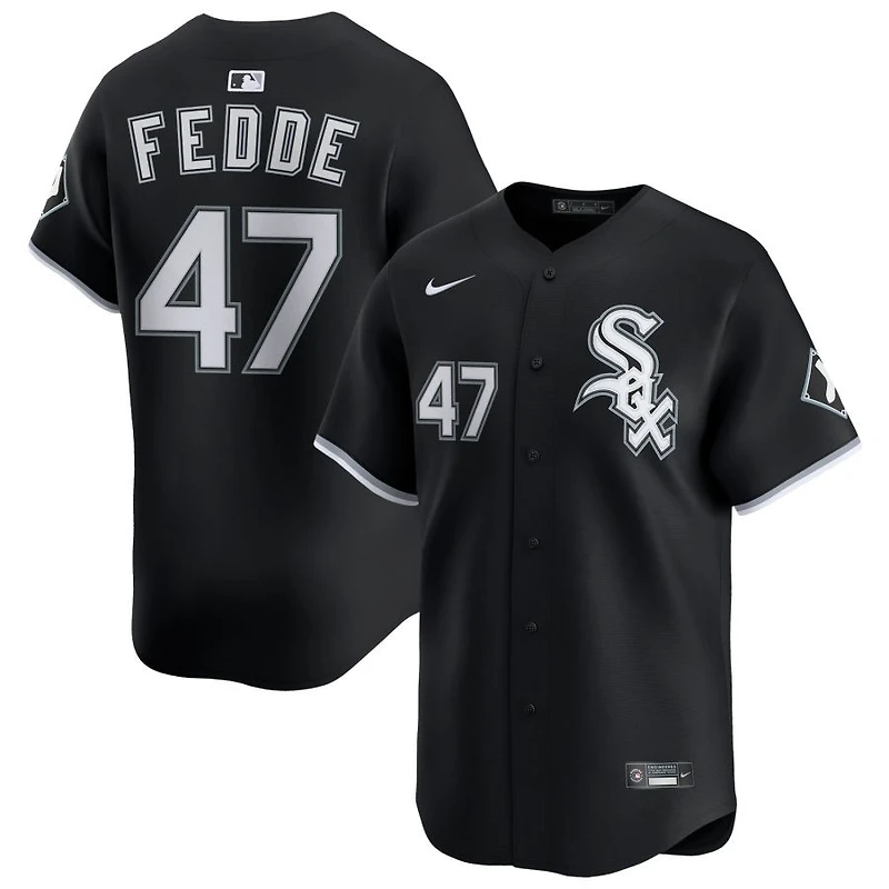 Erick Fedde Men's Nike Black Chicago White Sox Alternate Limited Custom Jersey