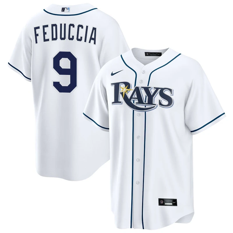 Hunter Feduccia Men's Nike  White Tampa Bay Rays Home Custom Replica Jersey