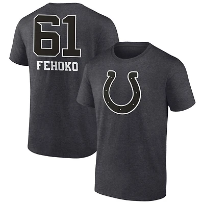 Men's Charcoal Indianapolis Colts Personalized Name & Number Monochrome T-Shirt