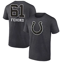 Men's Charcoal Indianapolis Colts Personalized Name & Number Monochrome T-Shirt