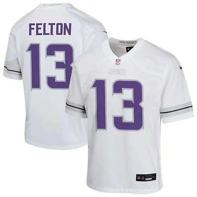 Tai Felton Youth Nike White Minnesota Vikings Alternate Custom Game Jersey