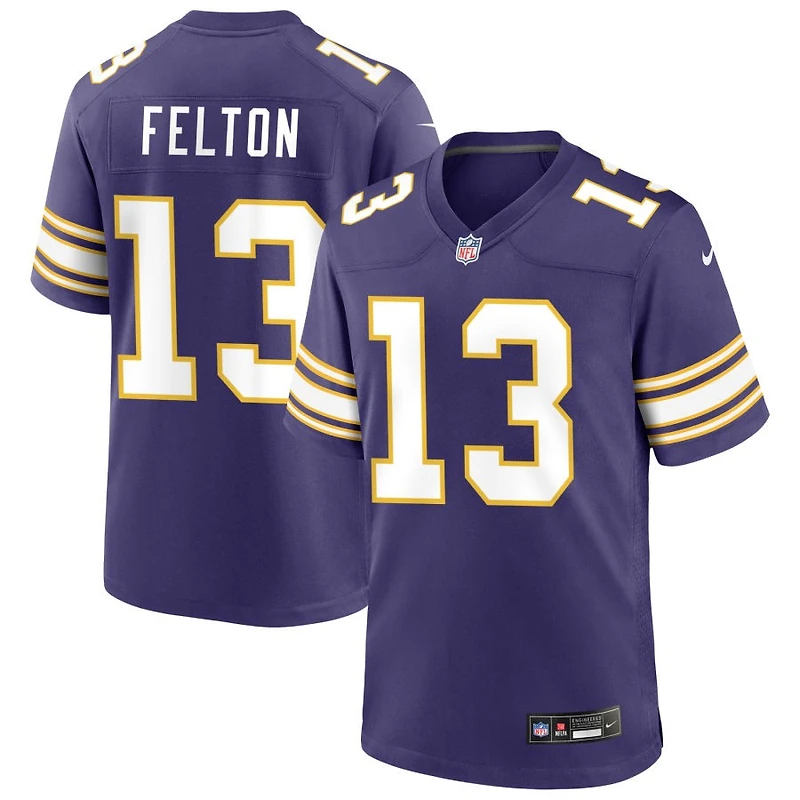 Tai Felton Men's Nike Purple Minnesota Vikings Classic Custom Game Jersey