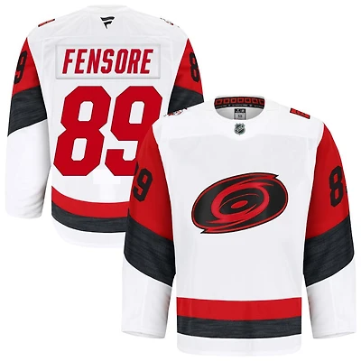 Domenick Fensore Men's Fanatics White Carolina Hurricanes Away Authentic Pro Custom Jersey