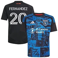 Nick Fernandez Youth adidas  Black San Jose Earthquakes 2025 Headliner Replica Custom Jersey