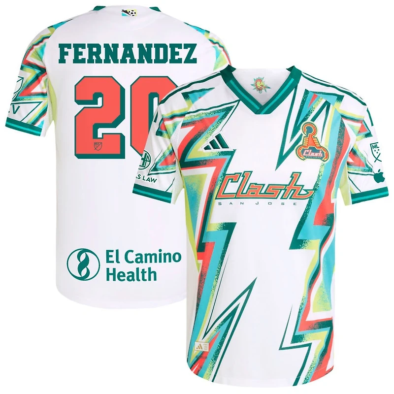 Nick Fernandez Men's adidas White San Jose Earthquakes 2025 Third Authentic Custom Jersey