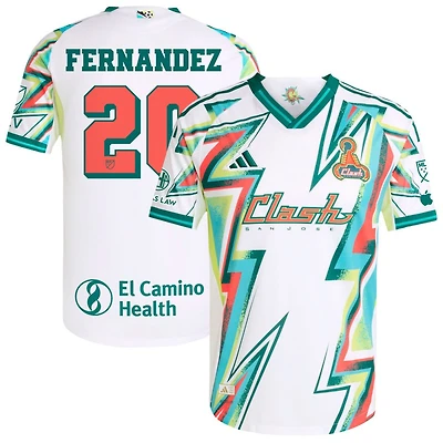 Nick Fernandez Men's adidas White San Jose Earthquakes 2025 Third Authentic Custom Jersey