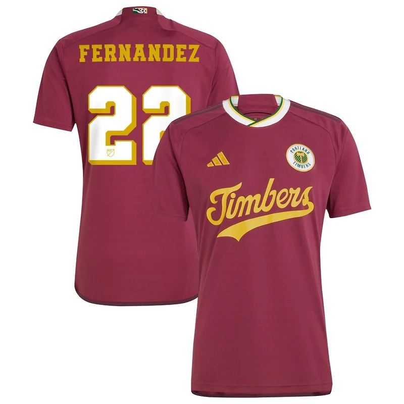 Omir Fernandez Men's adidas Red Portland Timbers 2024 Archive Custom Replica Jersey