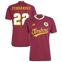 Omir Fernandez Men's adidas  Red Portland Timbers 2024 Archive Custom Replica Jersey