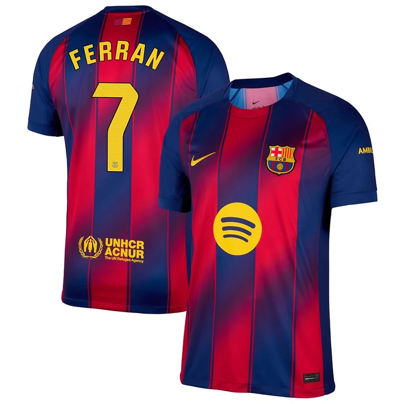 Ferran Torres Ferran Men's Nike  Navy Barcelona 2025/26 Home Replica Custom Jersey